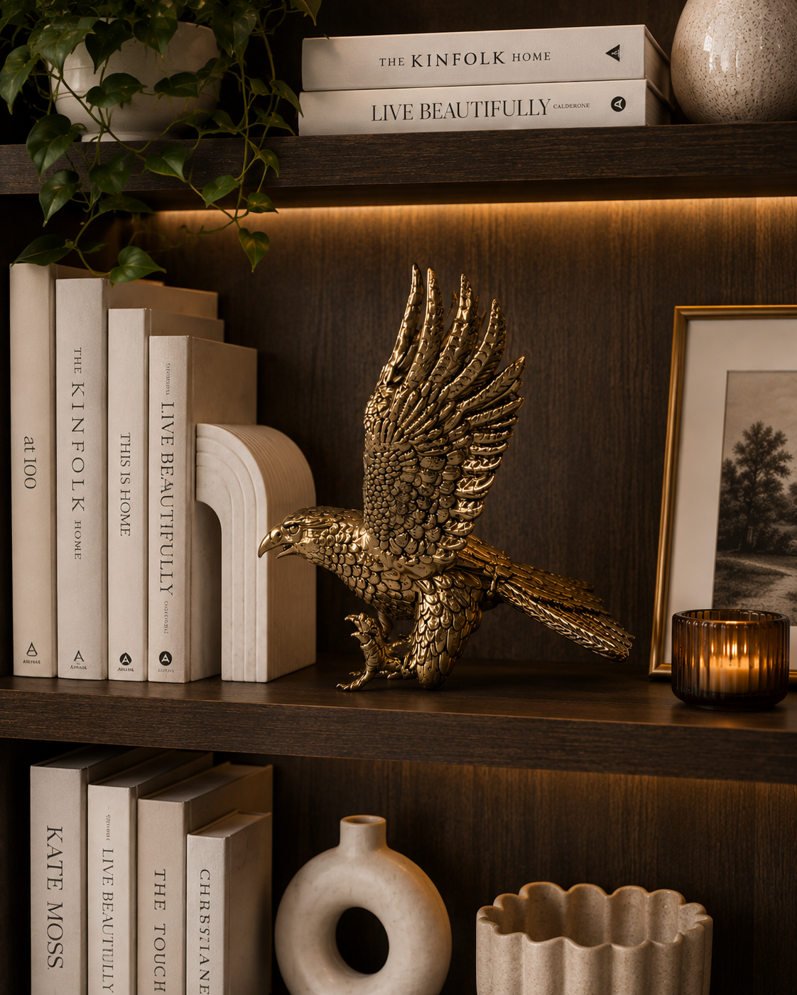 Antique Brass Garuda Eagle – Vastu Symbol of Power & Protection