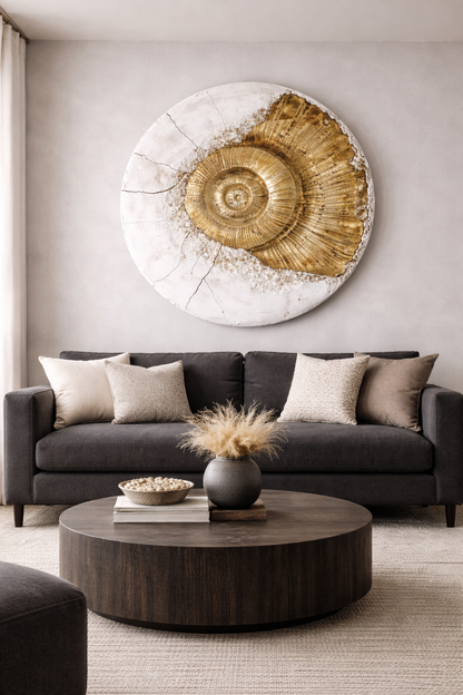 White and Gold Coral Inspired Wall Art - The Gharnish - A Unit of Satkala Creations
