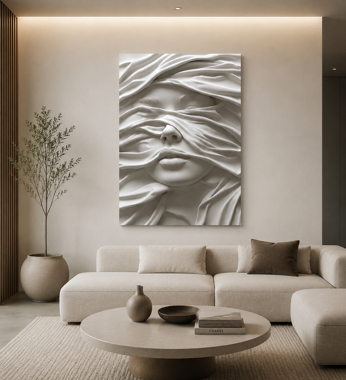 Veil of Serenity Luxury Wooden Wall Art