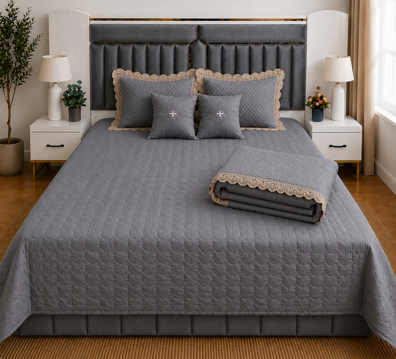 Maison Royale Lace 6 Pcs Bedding Set