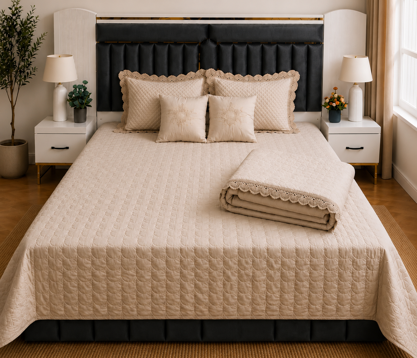 Maison Royale Lace 6 Pcs Bedding Set