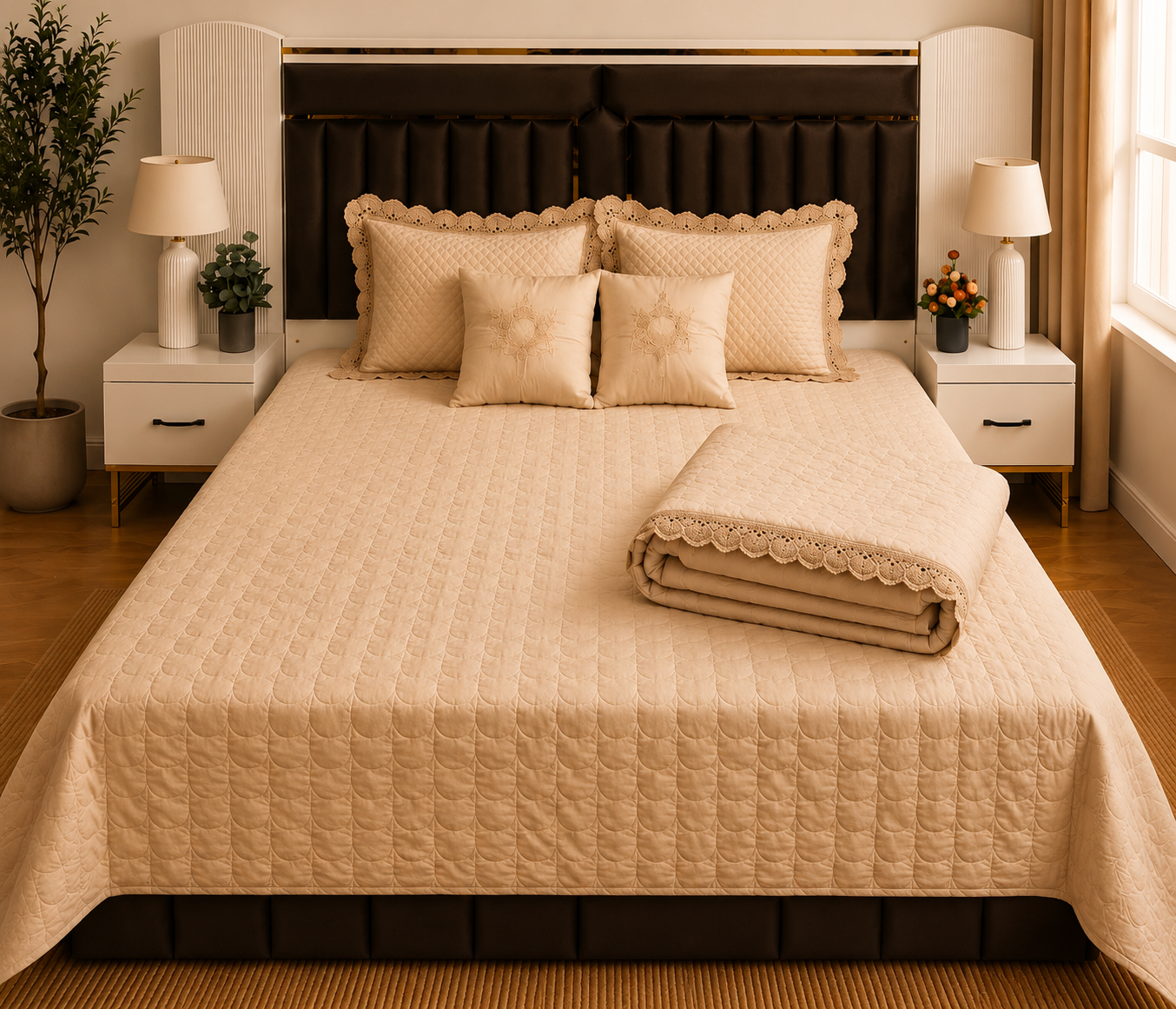 Maison Royale Lace 6 Pcs Bedding Set