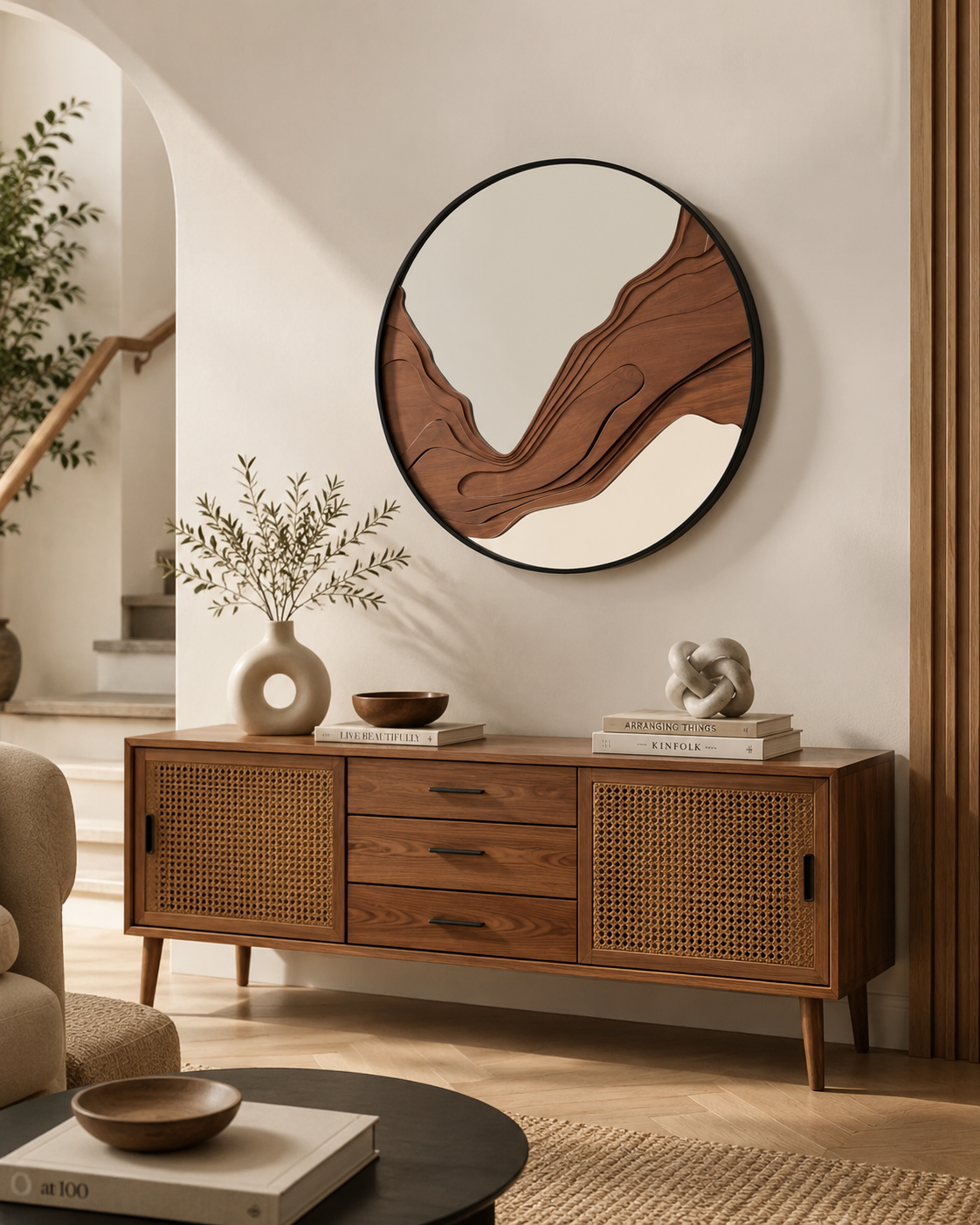 Woodwave Circle Wooden Wall Art for Modern Living Room Decor