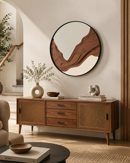 Woodwave Circle Wooden Wall Art for Modern Living Room Decor