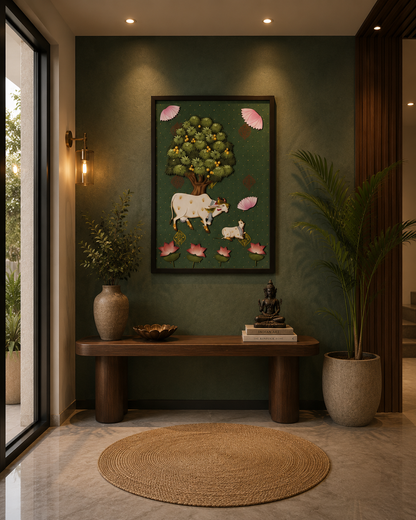Tree of Abundance & Kamdhenu Wall Décor for Vastu