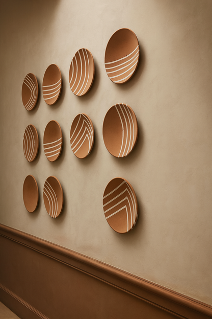 Set of 12 handcrafted Metal wall Plates