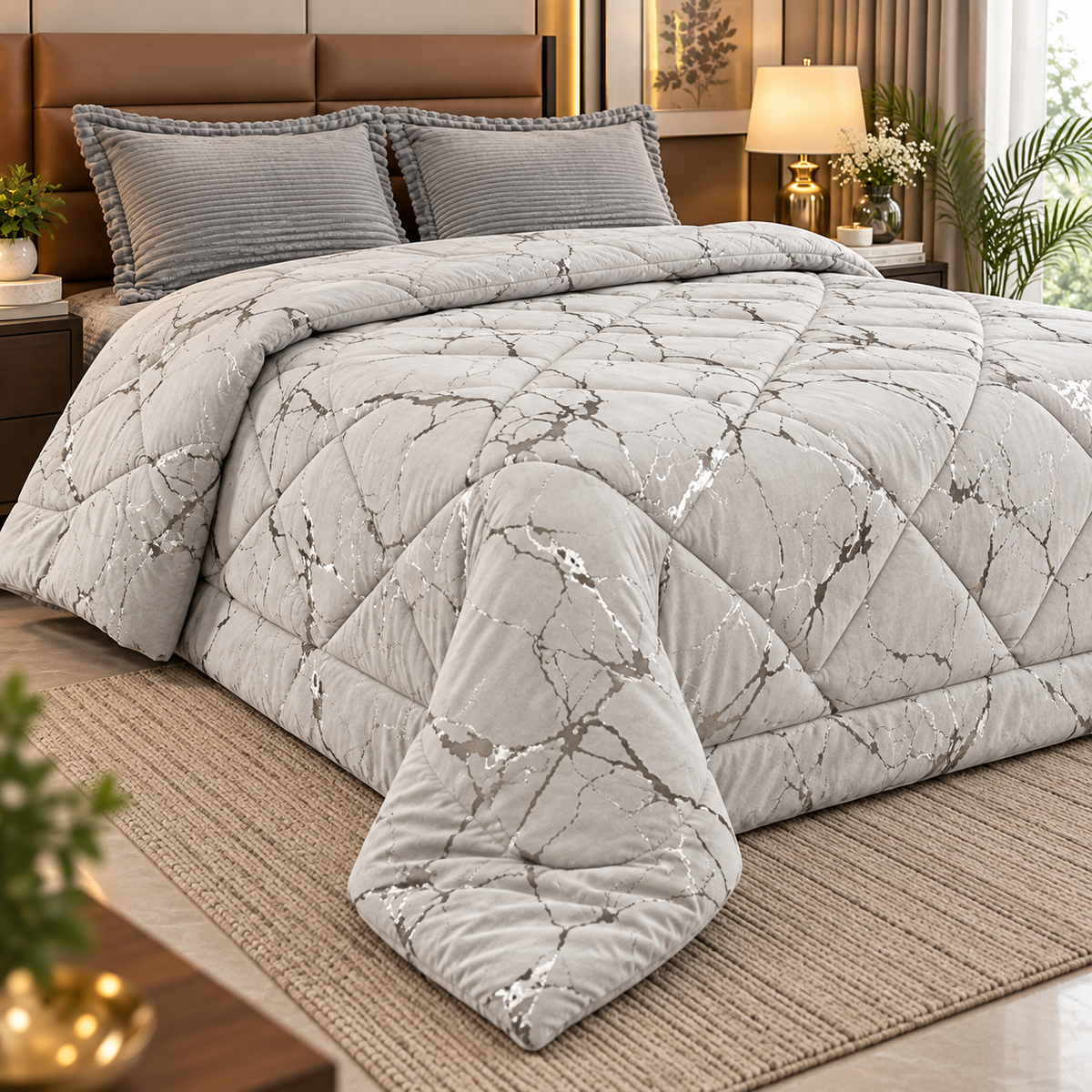 Silver Ash Elegance Luxury and Premium Quilt