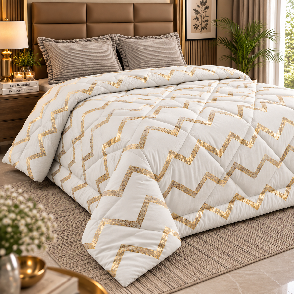 Silver Ash Elegance Luxury and Premium Quilt