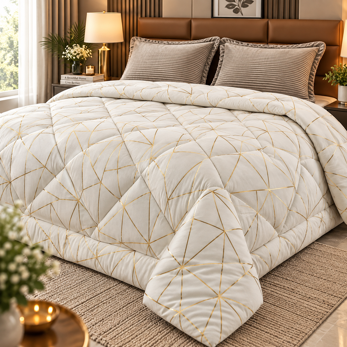 Silver Ash Elegance Luxury and Premium Quilt