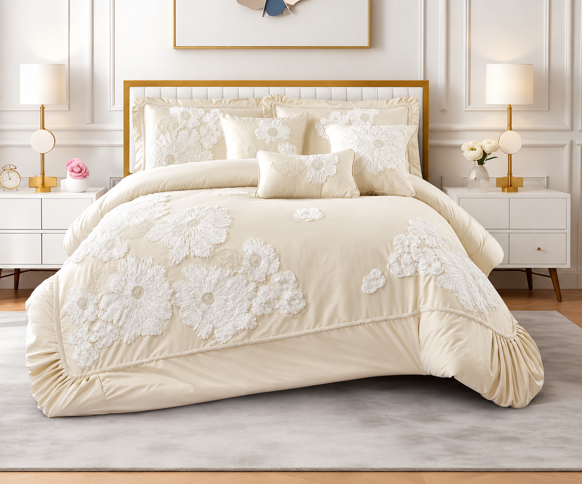 Zahira Luxury Premium Embroidered Bedding Set