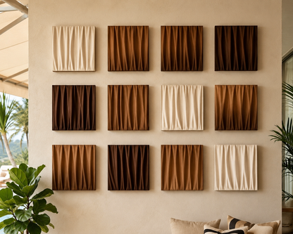 Velvet Waves Wall Art – Luxury Textured Decorative Panel Set