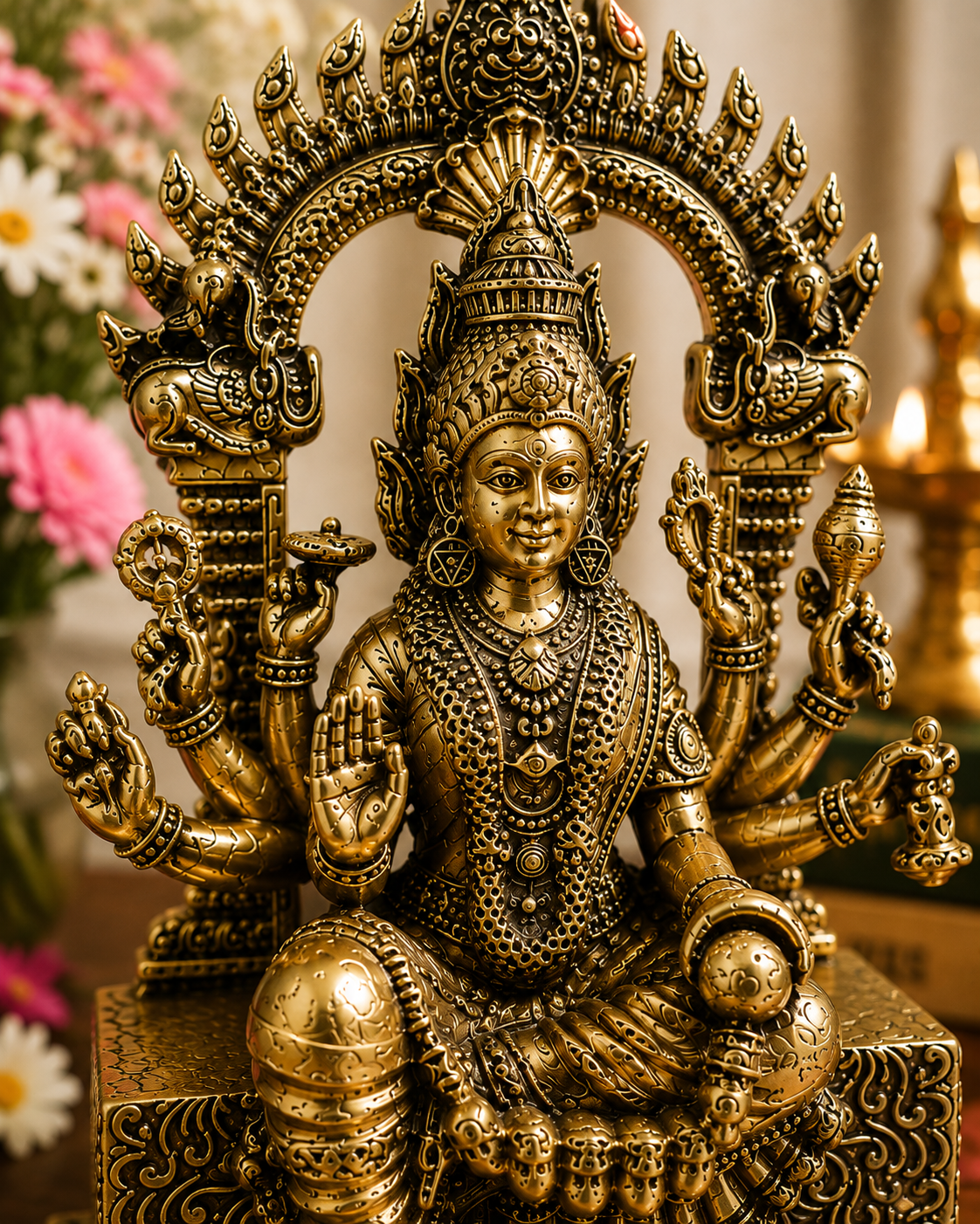 Mariamman Mata Brass Idol – Goddess of Rain, Protection & Healing