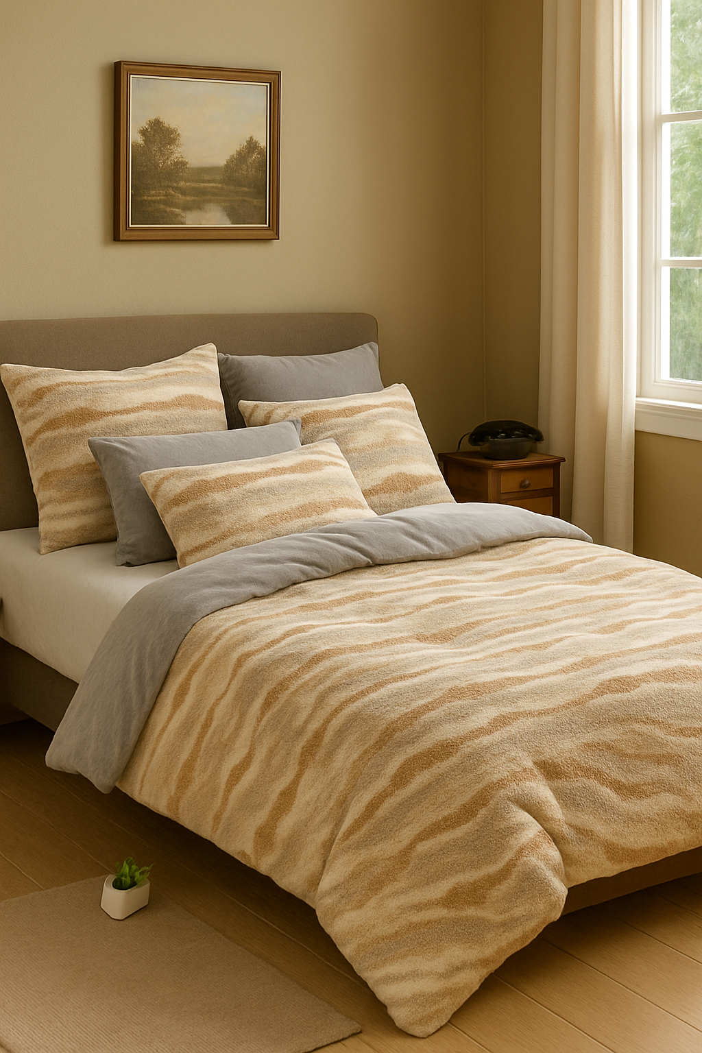 Iconic Wave Design Winter Quilt