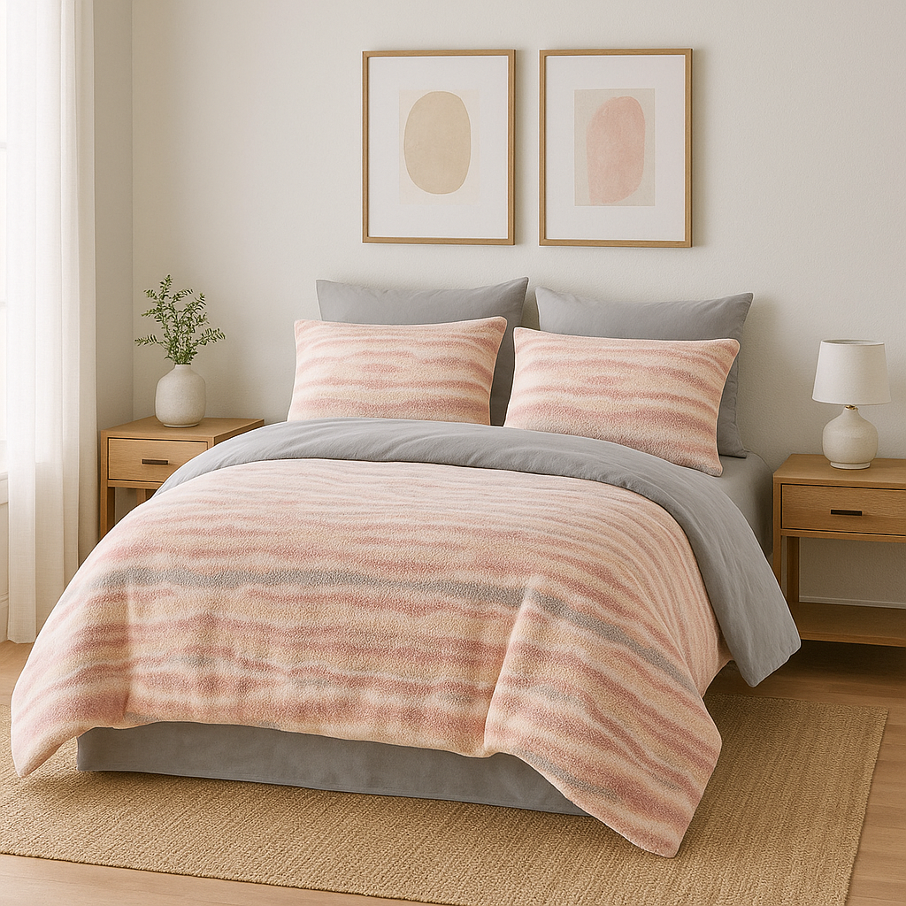 Abstract Wave and Curve Design Blanket cum Duvet Cover