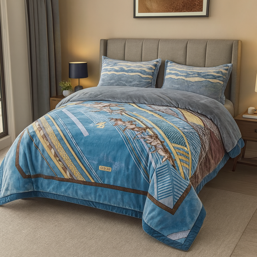 Cloudy Mink Luxury 3 Ply Blanket for heavy Winters