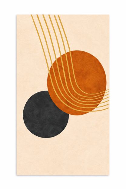 Elegant Modern Home Office with Abstract Wall Art – Warm Minimalist Design - The Gharnish - A Unit of Satkala Creations