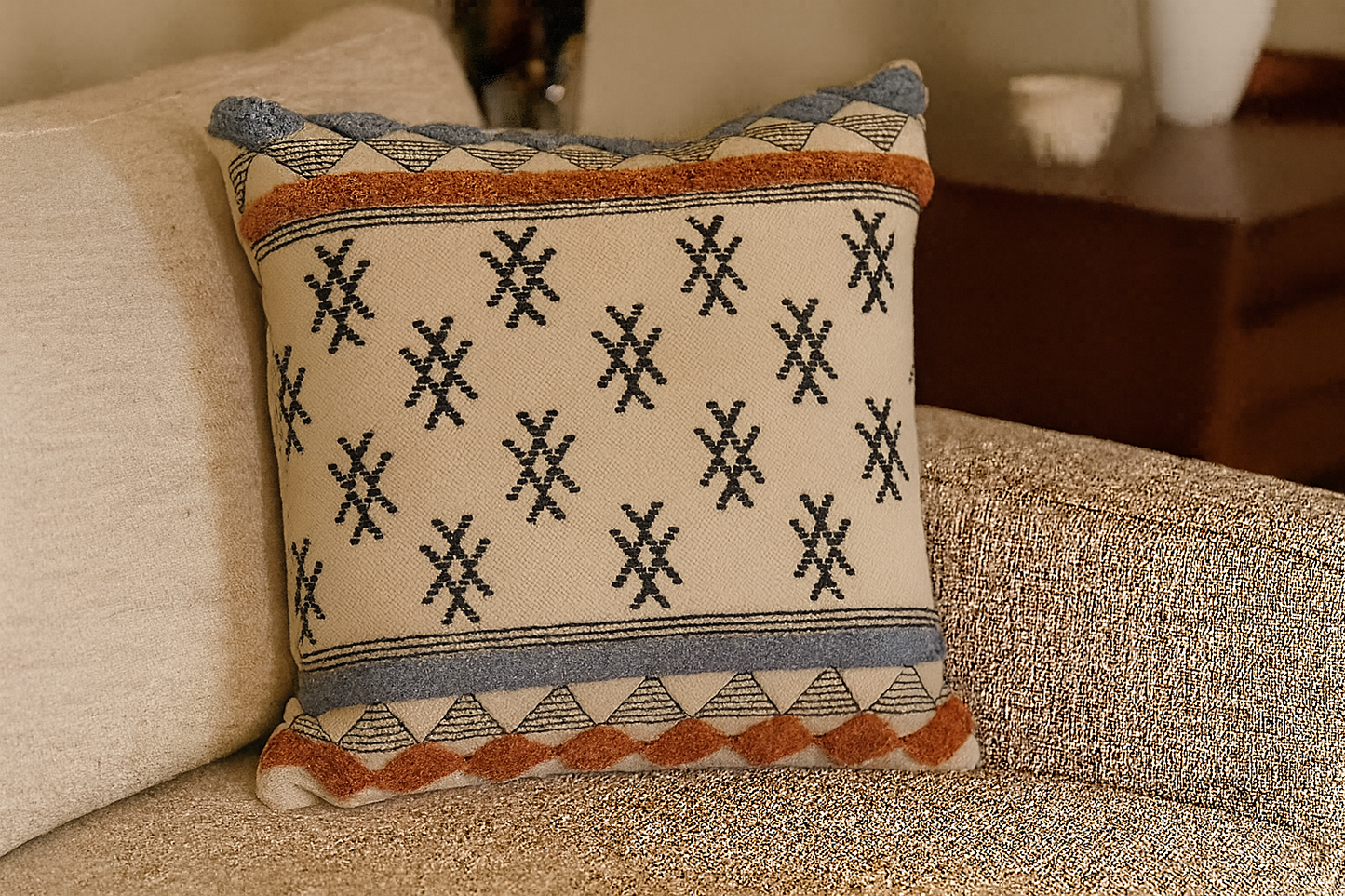 Boho Decorative & Designer Cushion Cover Set of 2 – Premium Cotton Embroidered Pillow Covers for Home Décor - The Gharnish - A Unit of Satkala Creations