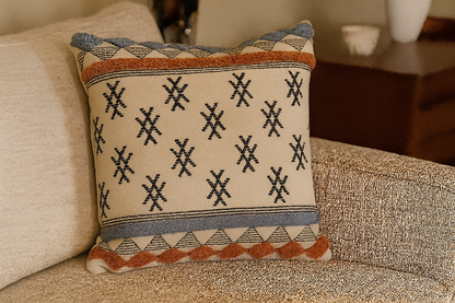 Boho Decorative & Designer Cushion Cover Set of 2 – Premium Cotton Embroidered Pillow Covers for Home Décor - The Gharnish - A Unit of Satkala Creations