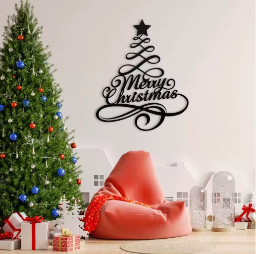 Christmas Metal Wall Tree (24*16 Inches)