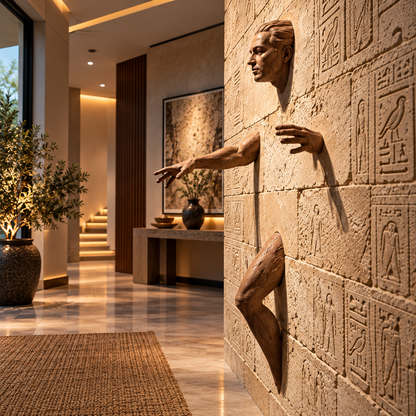 The Awakening, Beyond the wall – Human Figure Sculptural Wall Decor
