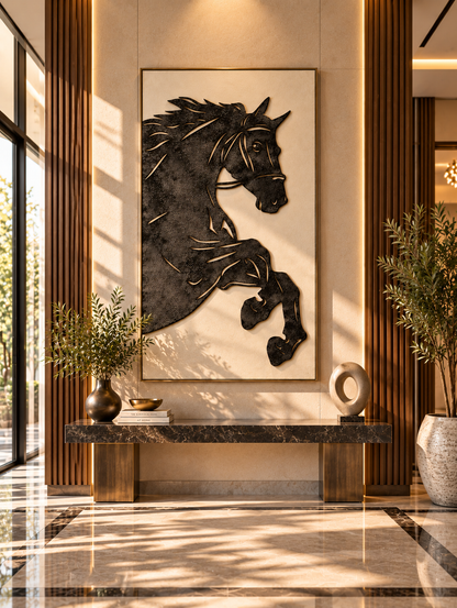 Premium wooden textured wall art