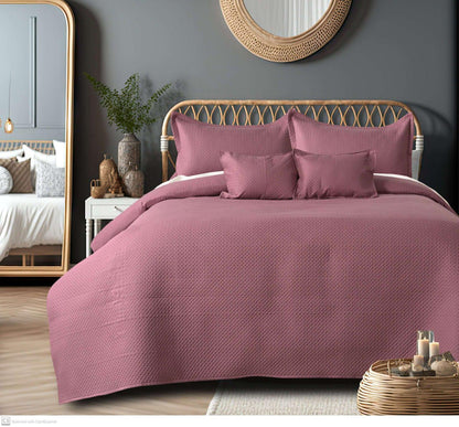 Crimson Temptation Quilted Bedcover 5 Pcs Set