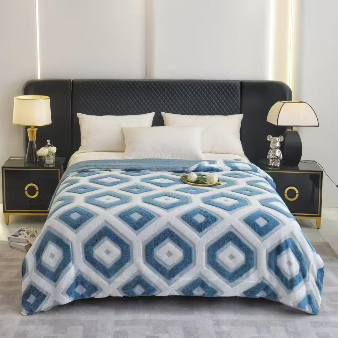Diamond Weave Plush AC & Winter Blanket - The Gharnish - A Unit of Satkala Creations