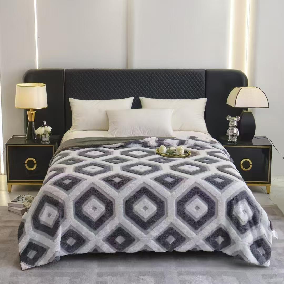 Diamond Weave Plush AC & Winter Blanket - The Gharnish - A Unit of Satkala Creations
