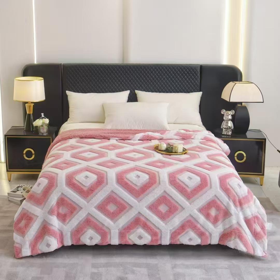 Diamond Weave Plush AC & Winter Blanket - The Gharnish - A Unit of Satkala Creations