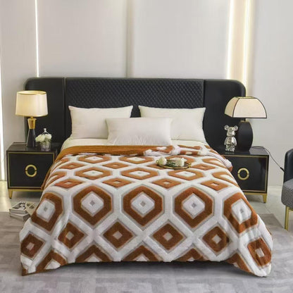 Diamond Weave Plush AC & Winter Blanket - The Gharnish - A Unit of Satkala Creations