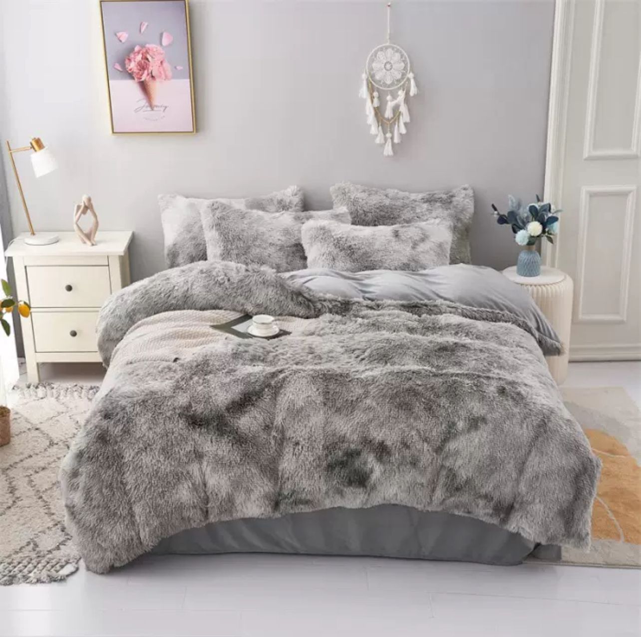 Cozy Caramel Cloud Russian Fur Blanket - The Gharnish - A Unit of Satkala Creations