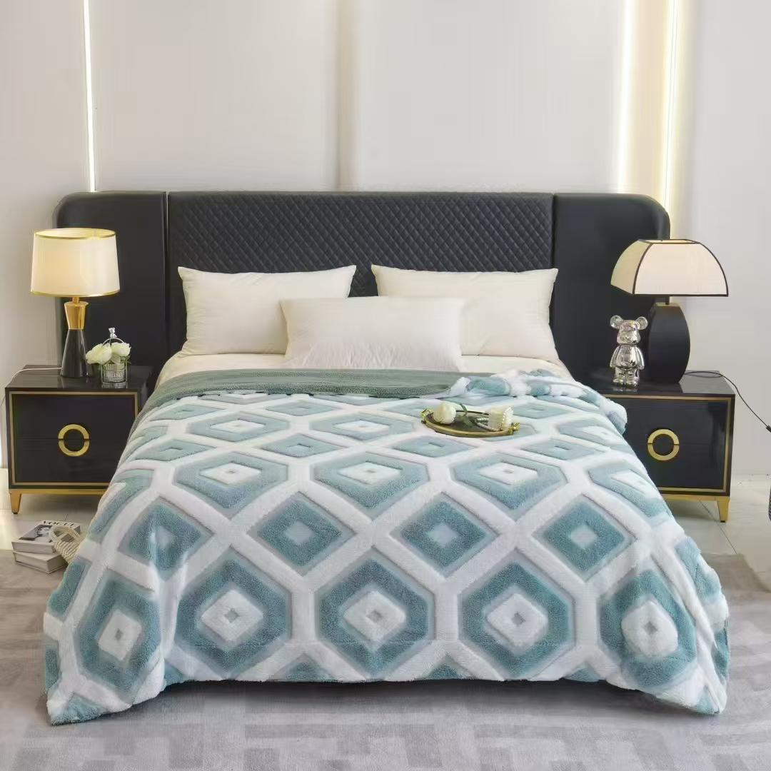 Diamond Weave Plush AC & Winter Blanket - The Gharnish - A Unit of Satkala Creations