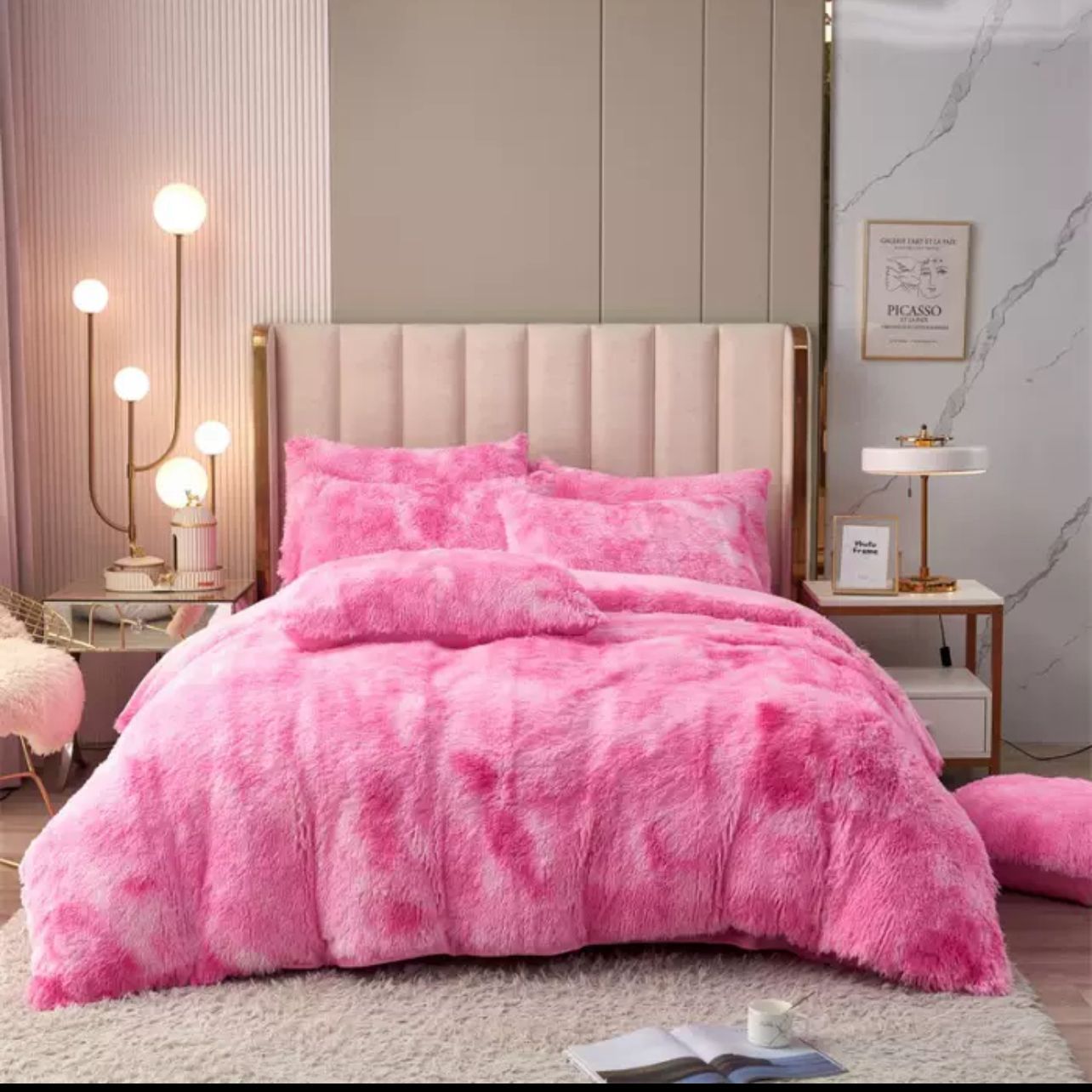 Cozy Caramel Cloud Russian Fur Blanket - The Gharnish - A Unit of Satkala Creations