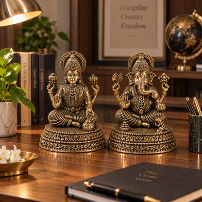 Lakshmi Ganesh ji n a study table
