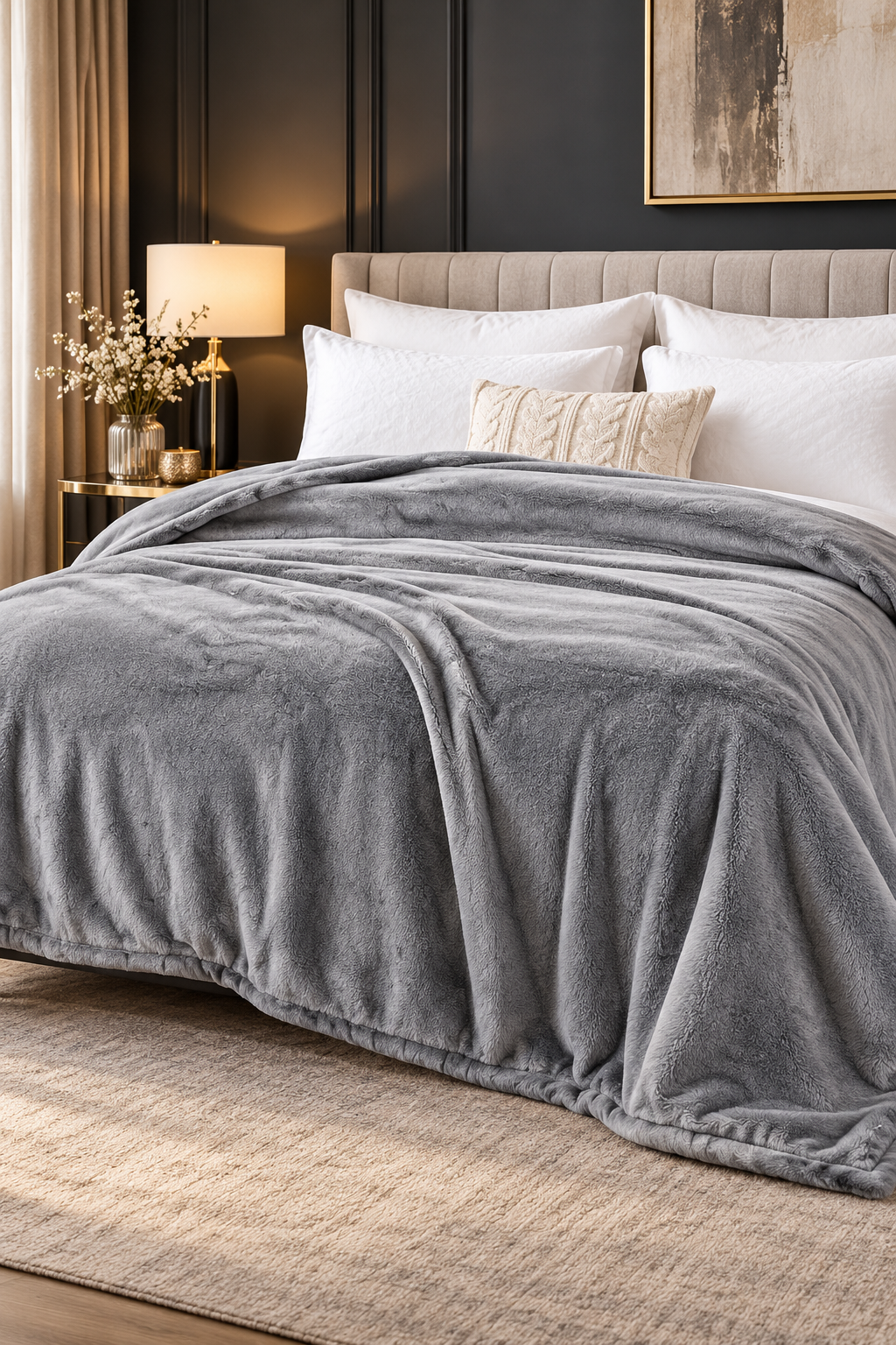 SnowLuxe Premium Plush Faux Fur Blanket – Soft Winter Throw