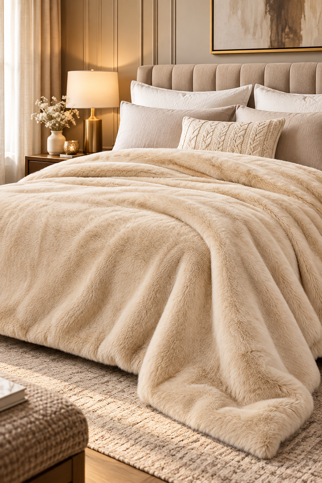 SnowLuxe Premium Plush Faux Fur Blanket – Soft Winter Throw