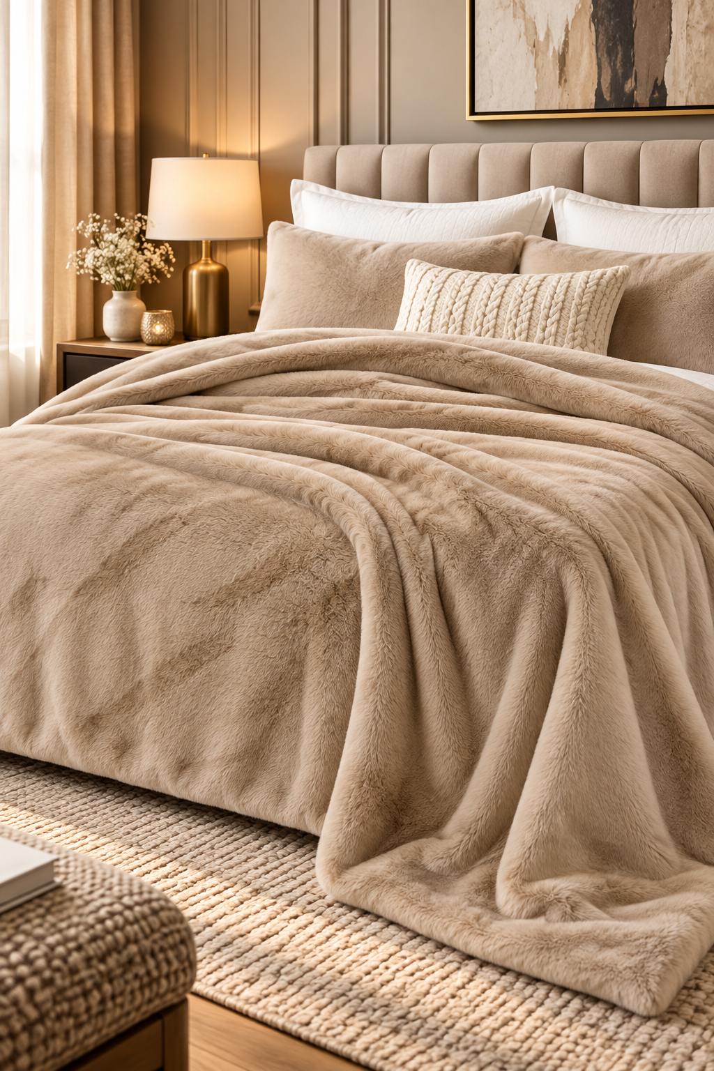 SnowLuxe Premium Plush Faux Fur Blanket – Soft Winter Throw