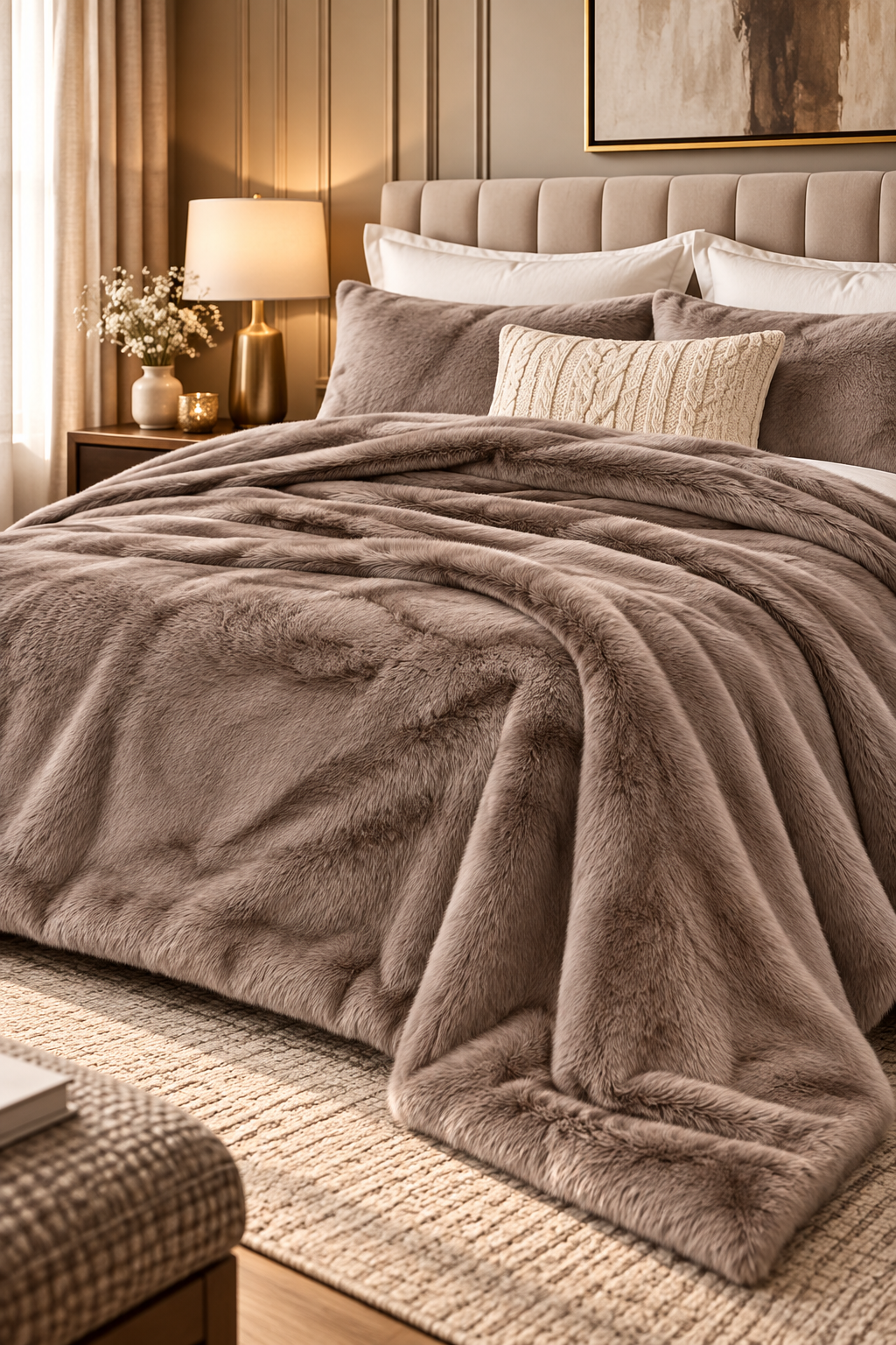 SnowLuxe Premium Plush Faux Fur Blanket – Soft Winter Throw