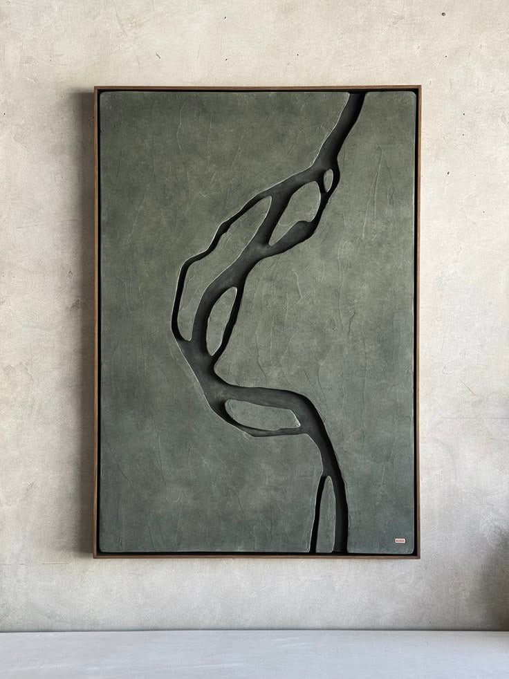 Modern abstract wooden wall art by The Gharnish, featuring sleek, contemporary design for luxury interior decor.