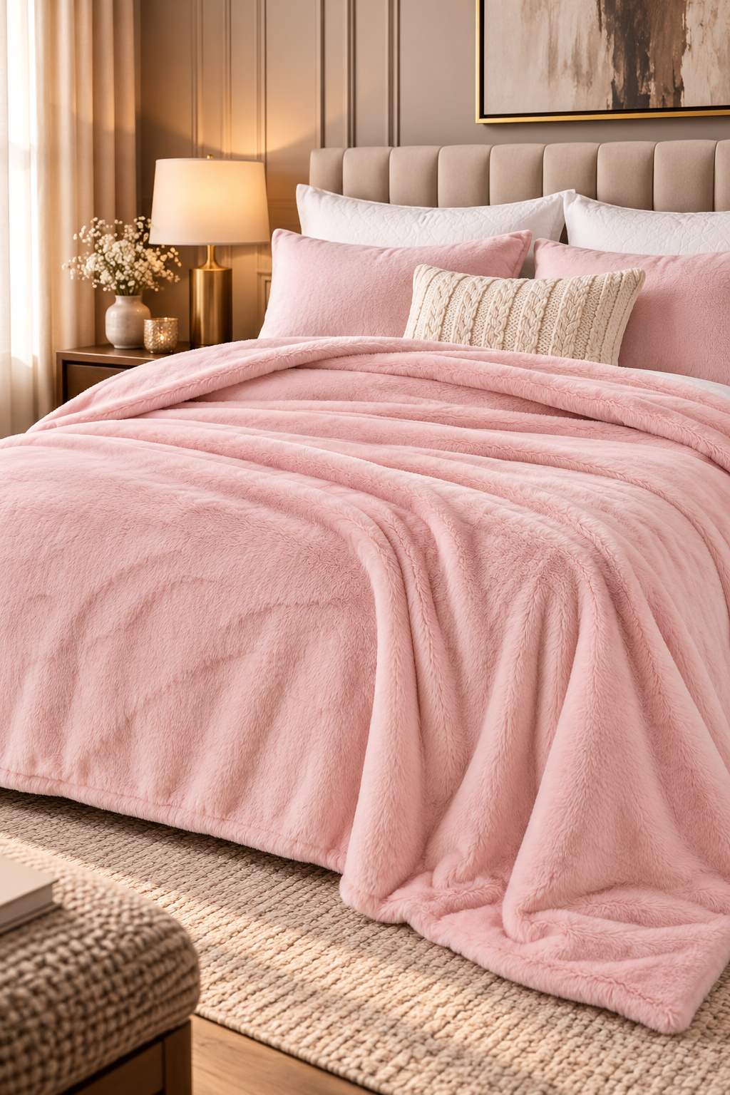 SnowLuxe Premium Plush Faux Fur Blanket – Soft Winter Throw