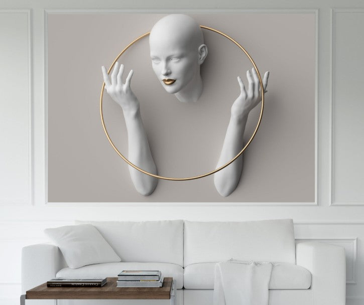 Woman Figured Sculpture Wall Mural- Limited edition - The Gharnish - A Unit of Satkala Creations