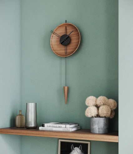 Luxury Minimalist Modern Pendulum Wall Clock - The Gharnish - A Unit of Satkala Creations