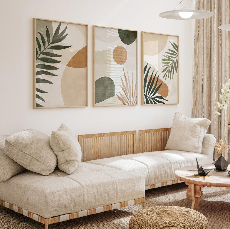 Natural Wooden Frame Canvas Wall Art - The Gharnish - A Unit of Satkala Creations