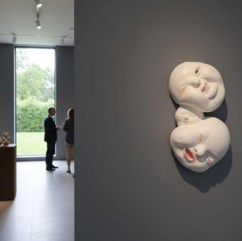 Distorted Baby Faces, Surreal & Disturbing Ceramic Sculpture - The Gharnish - A Unit of Satkala Creations