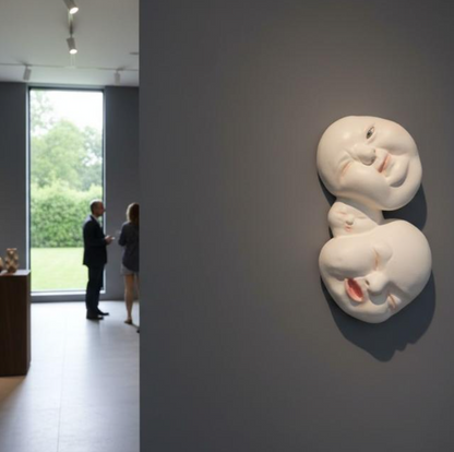 Distorted Baby Faces, Surreal & Disturbing Ceramic Sculpture - The Gharnish - A Unit of Satkala Creations