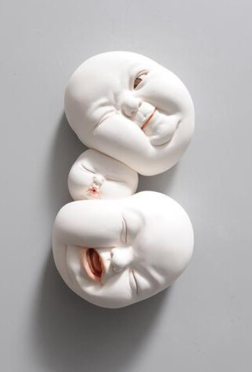 Distorted Baby Faces, Surreal & Disturbing Ceramic Sculpture - The Gharnish - A Unit of Satkala Creations
