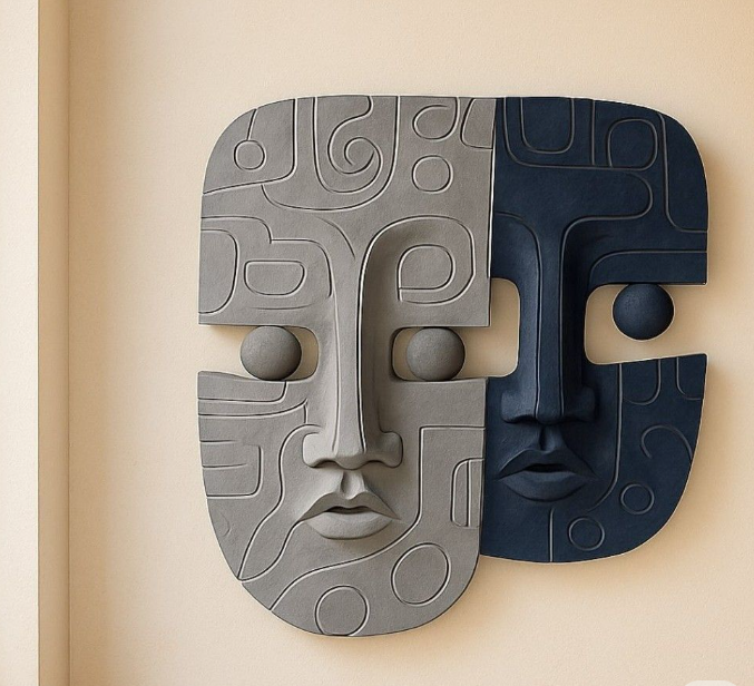 Contemporary Abstract Face Wall Art