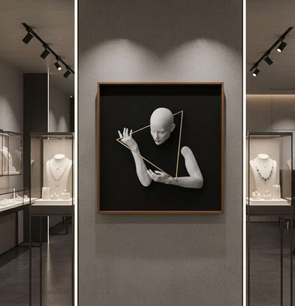 Woman Figured Sculpture Wall Mural- Limited edition - The Gharnish - A Unit of Satkala Creations