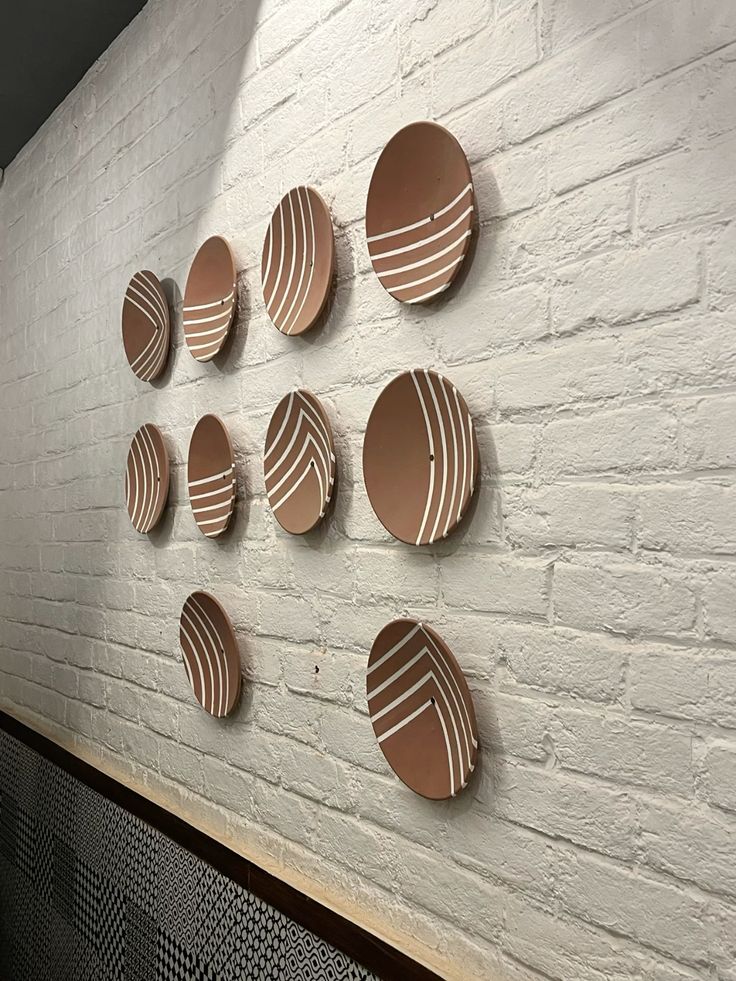 Set of 12 handcrafted Metal wall Plates