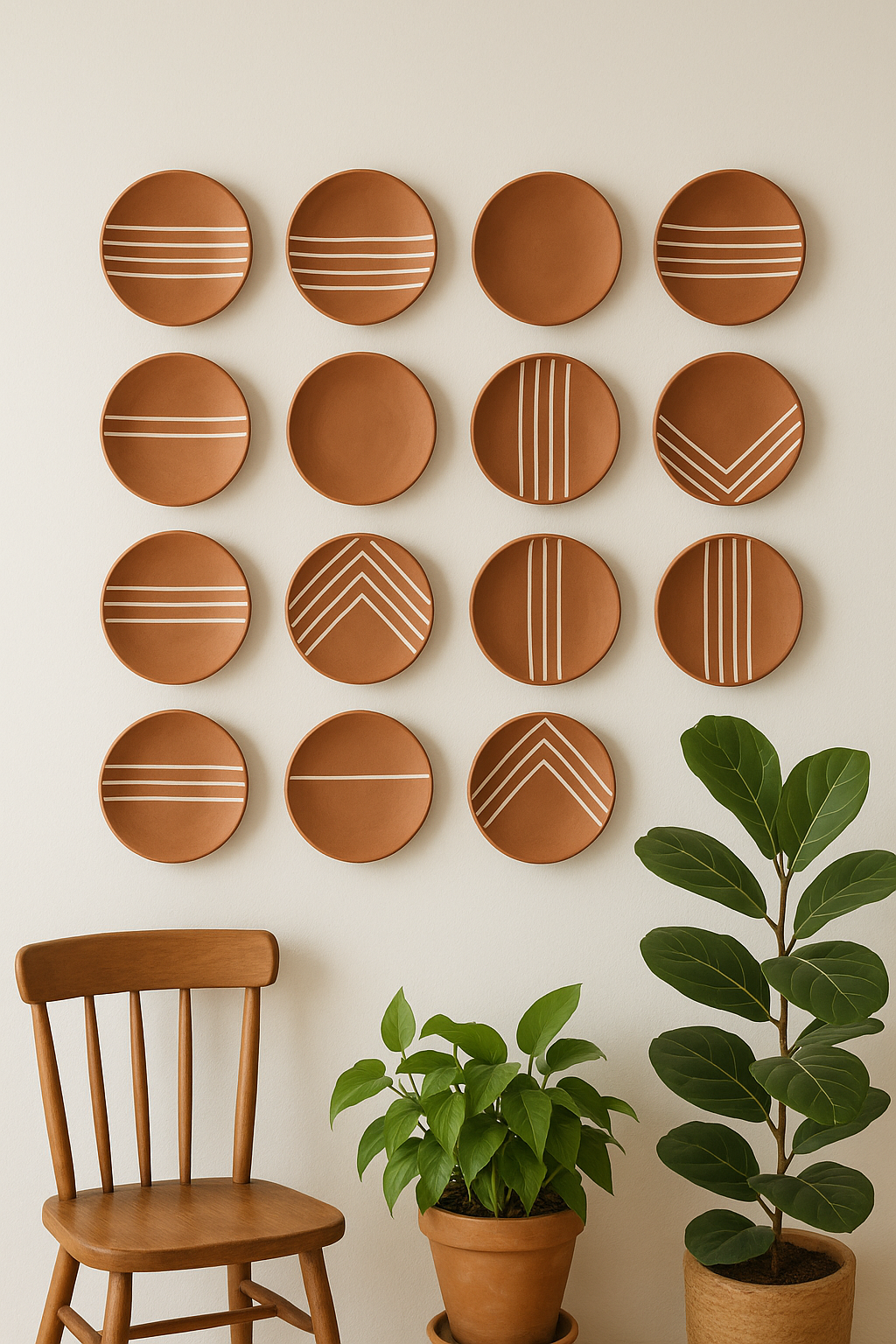 Set of 12 handcrafted Metal wall Plates